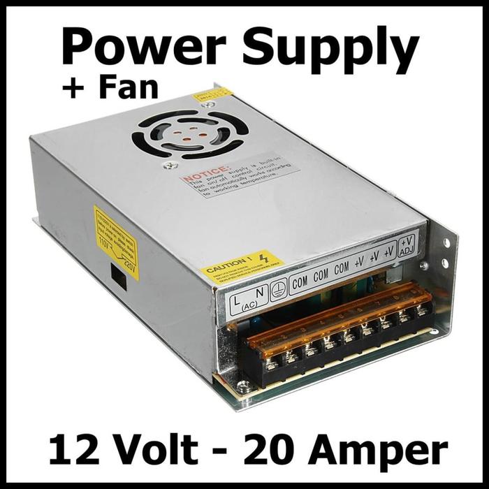 POWER SUPPLY 12V 20A JARING