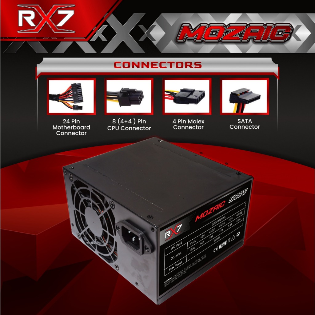 PSU / POWER SUPPLY PC RX7 MOZAIC 500W