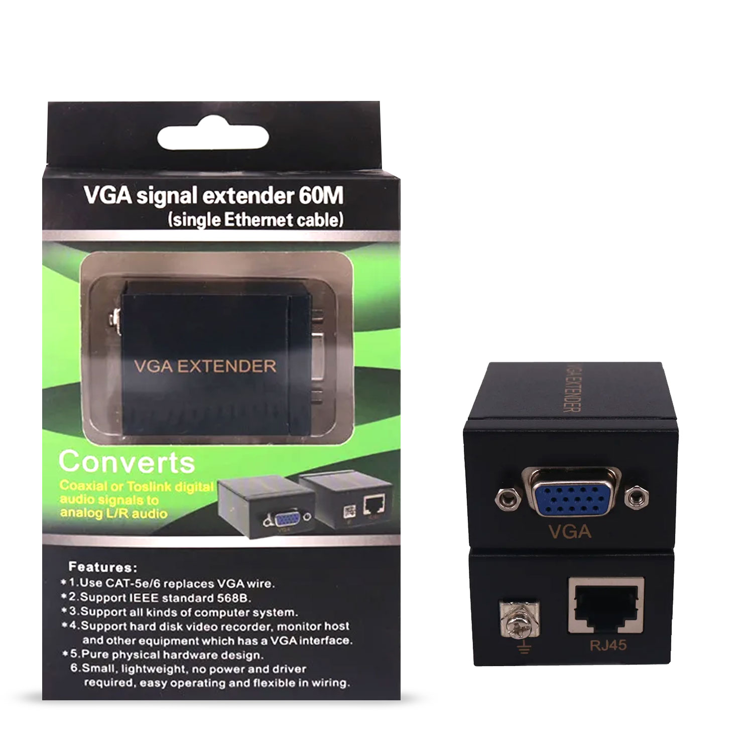 NYK VGA EXTENDER 60M RJ45
